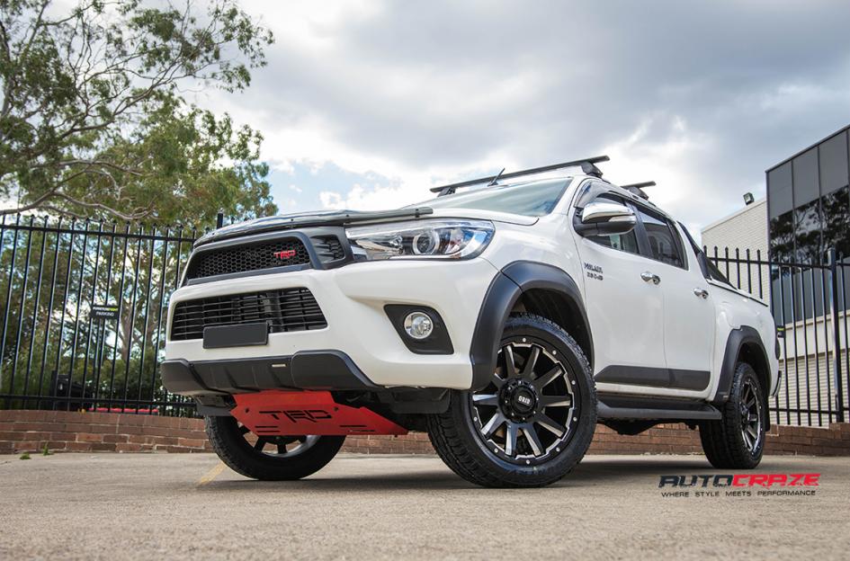 TOYOTA HILUX N80 4WD GRID GD05 MATTE BLACK MILLED ACCENTS
